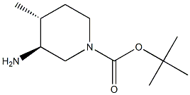 (3S,4R)-tert-Butyl 3-amino-4-methylpiperidine-1-carboxylate 구조식 이미지