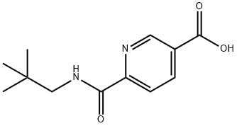 6-[(2,2-dimethylpropyl)carbamoyl]pyridine-3-carboxylic acid 구조식 이미지