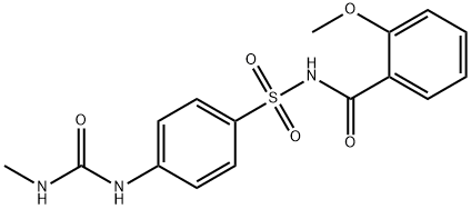 Benzamide, 2-methoxy-N-[[4-[[(methylamino)carbonyl]amino]phenyl]sulfonyl]- 구조식 이미지