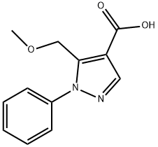 5-(methoxymethyl)-1-phenyl-1H-pyrazole-4-carboxylic acid Structure