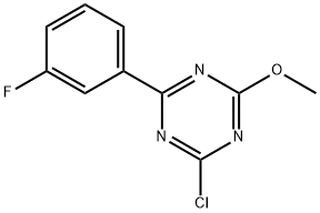 2-Chloro-4-(3-fluorophenyl)-6-methoxy-1,3,5-triazine 구조식 이미지