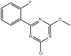 2-Chloro-4-(2-fluorophenyl)-6-methoxy-1,3,5-triazine Structure