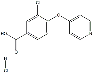 3-chloro-4-(pyridin-4-yloxy)benzoic acid hydrochloride Structure