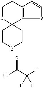 4',5'-dihydrospiro[piperidine-4,7'-thieno[2,3-c]pyran], trifluoroacetic acid Structure