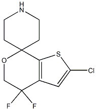 2-chloro-4,4-difluoro-4,5-dihydrospiro[5H-thieno[2,3-c]pyran-7,4'-piperidine] Structure