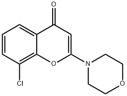 4H-1-Benzopyran-4-one, 8-chloro-2-(4-morpholinyl)- Structure