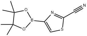 4-(4,4,5,5-tetramethyl-1,3,2-dioxaborolan-2-yl)thiazole-2-carbonitrile 구조식 이미지