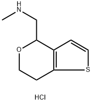 6,7-dihydro-N-methyl-4H-Thieno[3,2-c]pyran-4-methanamine hydrochloride Structure
