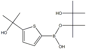 5-(1-Hydroxy-1-methylethyl)thiophene-2-boronic acid pinacol ester 구조식 이미지