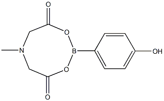 2-(4-Hydroxyphenyl)-6-methyl-1,3,6,2-dioxazaborocane-4,8-dione 구조식 이미지