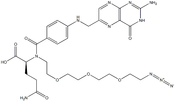 Folate-PEG3-Azide Structure