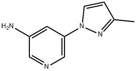 3-AMINO-5-(3-METHYL-1H-PYRAZOL-1-YL)PYRIDINE 구조식 이미지