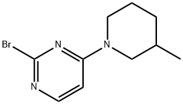 2-Bromo-4-(3-methylpiperidin-1-yl)pyrimidine 구조식 이미지