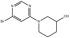 4-Bromo-6-(3-hydroxypiperidin-1-yl)pyrimidine 구조식 이미지