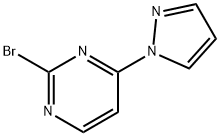 2-Bromo-4-(1H-pyrazol-1-yl)pyrimidine 구조식 이미지