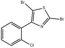 2,5-Dibromo-4-(2-chlorophenyl)thiazole 구조식 이미지