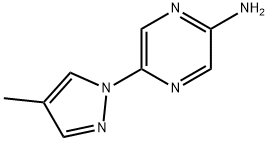 2-Amino-5-(4-methyl-1H-pyrazol-1-yl)pyrazine 구조식 이미지