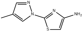 4-Amino-2-(4-methyl-1H-pyrazol-1-yl)thiazole 구조식 이미지