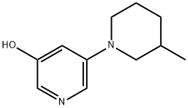 3-Hydroxy-5-(3-methylpiperidin-1-yl)pyridine Structure