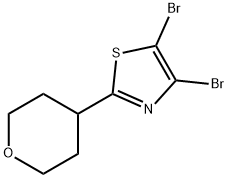 4,5-Dibromo-2-(4-tetrahydropyranyl)thiazole Structure