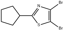 4,5-Dibromo-2-(cyclopentyl)thiazole Structure