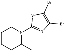 4,5-Dibromo-2-(2-methylpiperidino)thiazole Structure