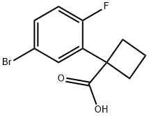 1-(5-Bromo-2-fluorophenyl)cyclobutanecarboxylic Acid 구조식 이미지