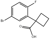 1-(5-Bromo-2-fluorophenyl)cyclobutanecarboxylic Acid Structure