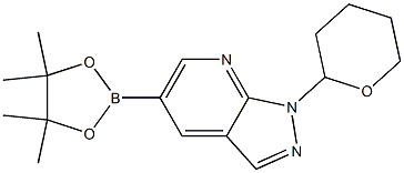 1-(oxan-2-yl)-5-(tetramethyl-1,3,2-dioxaborolan-2-yl)-1H-pyrazolo[3,4-b]pyridine Structure