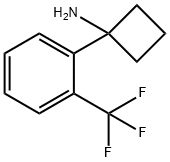 1-[2-(Trifluoromethyl)phenyl]cyclobutanamine Structure