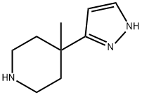 4-methyl-4-(1H-pyrazol-5-yl)piperidine dihydrochloride Structure