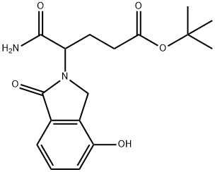 4-CARBAMOYL-4-(4-HYDROXY-1-OXO-1,3-DIHYDRO-ISOINDOL-2-YL)-BUTYRIC ACID TERT-BUTYL ESTER Structure