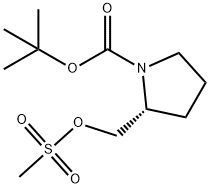 tert-butyl (2R)-2-[(methanesulfonyloxy)methyl]pyrrolidine-1-carboxylate Structure