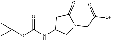 4-(Boc-amino)-2-oxopyrrolidine-1-acetic Acid 구조식 이미지