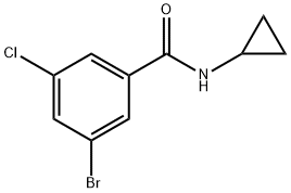 3-Bromo-5-chloro-N-cyclopropyl-benzamide Structure