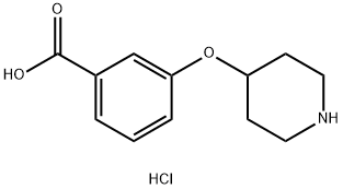 3-(Piperidin-4-yloxy)benzoic acid hydrochloride Structure