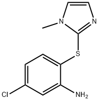 5-chloro-2-[(1-methyl-1H-imidazol-2-yl)sulfanyl]aniline Structure