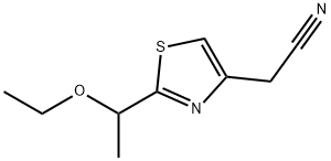 2-[2-(1-ethoxyethyl)-1,3-thiazol-4-yl]acetonitrile Structure