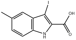 3-iodo-5-methyl-1H-indole-2-carboxylic acid Structure