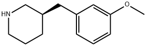Piperidine, 3-[(3-methoxyphenyl)methyl]-, (3R)- Structure