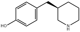 Phenol, 4-[(3R)-3-piperidinylmethyl]- Structure