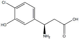 (3R)-3-AMINO-3-(4-CHLORO-3-HYDROXYPHENYL)PROPANOIC ACID Structure