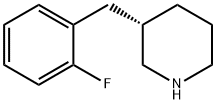 Piperidine, 3-[(2-fluorophenyl)methyl]-, (3S)- Structure