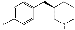 Piperidine, 3-[(4-chlorophenyl)methyl]-, (3R)- Structure