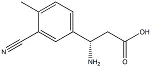 (S)-3-AMINO-3-(3-CYANO-4-METHYLPHENYL)PROPANOIC ACID Structure