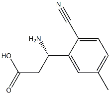 (S)-3-AMINO-3-(2-CYANO-5-METHYLPHENYL)PROPANOIC ACID Structure