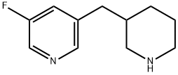 Pyridine, 3-fluoro-5-(3-piperidinylmethyl) Structure