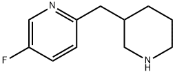 Pyridine, 5-fluoro-2-(3-piperidinylmethyl) Structure