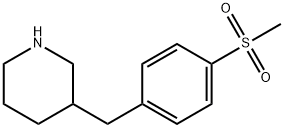 Piperidine, 3-[[4-(methylsulfonyl)phenyl]methyl]- Structure
