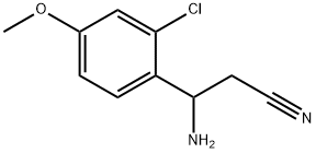 3-AMINO-3-(2-CHLORO-4-METHOXYPHENYL)PROPANENITRILE Structure